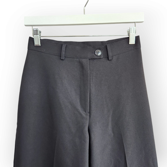 Vintage Star City Clothing Co Black High Waisted Straight Leg Trousers 0 - Picture 2 of 8